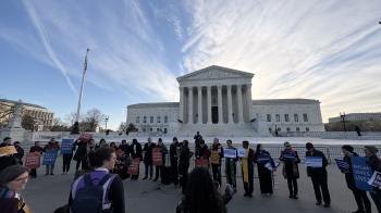 Faith leaders rally outside the Supreme Court Building by Jimmie Hawkins