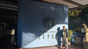 The Rev. Santiago Flores at the Second Regional Review of Global Migration Compact in March 2025, Santiago, Chile