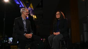 The Rev. Jihyun Oh, Stated Clerk of the General Assembly of the Presbyterian Church (U.S.A.) was a guest  of the "GA Daily" show on Sunday, June 28. The 227th General Assembly of the Presbyterian Church (U.S.A.), June to July 2, 2026 at the Baird Center in Milwaukee, Wisconsin. Photo by Randy Hobson