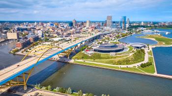 Aerial view of Milwaukee