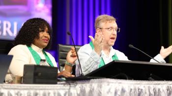 The Rev. CeCe Armstrong and the Rev. Tony Larson lead the last plenary of GA227 on Thursday afternoon, July 2, 2026.