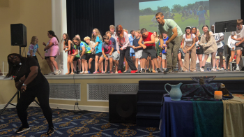 Energizer during the Synod School - Synod of Lakes and Prairies