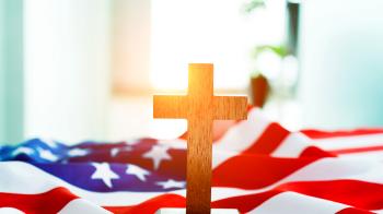 American Flag and Cross. Adobe Stock by xy