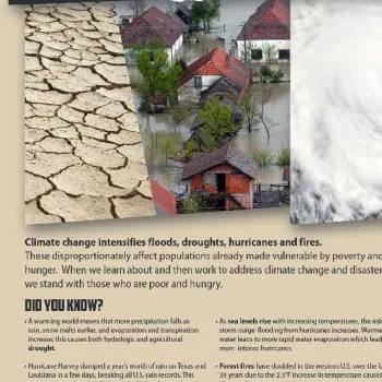 Climate Change and Disasters-hurricane image, forest fire, flooding