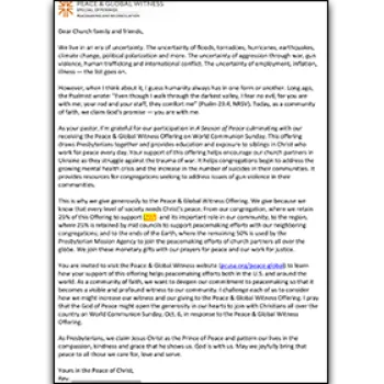 2024 PGW Sample Pastor Letter