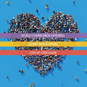 a heart shape made up of people with title of document