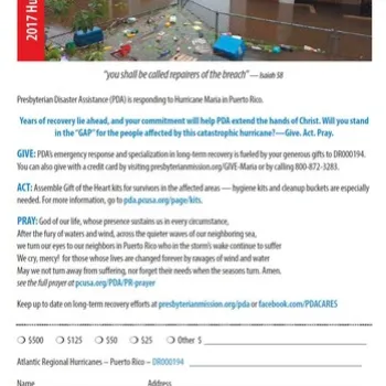 Hurricane Maria bulletin insert