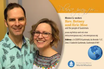 Betsey and Eric Moe - Prayer Card