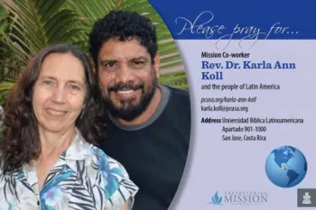 Karla and Javier Koll prayer card