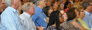 Approximately 1,000 Presbyterians gather at Montreat to commemorate the 50th anniversary of Dr. Martin Luther King, Jr.'s appearance on the campus.