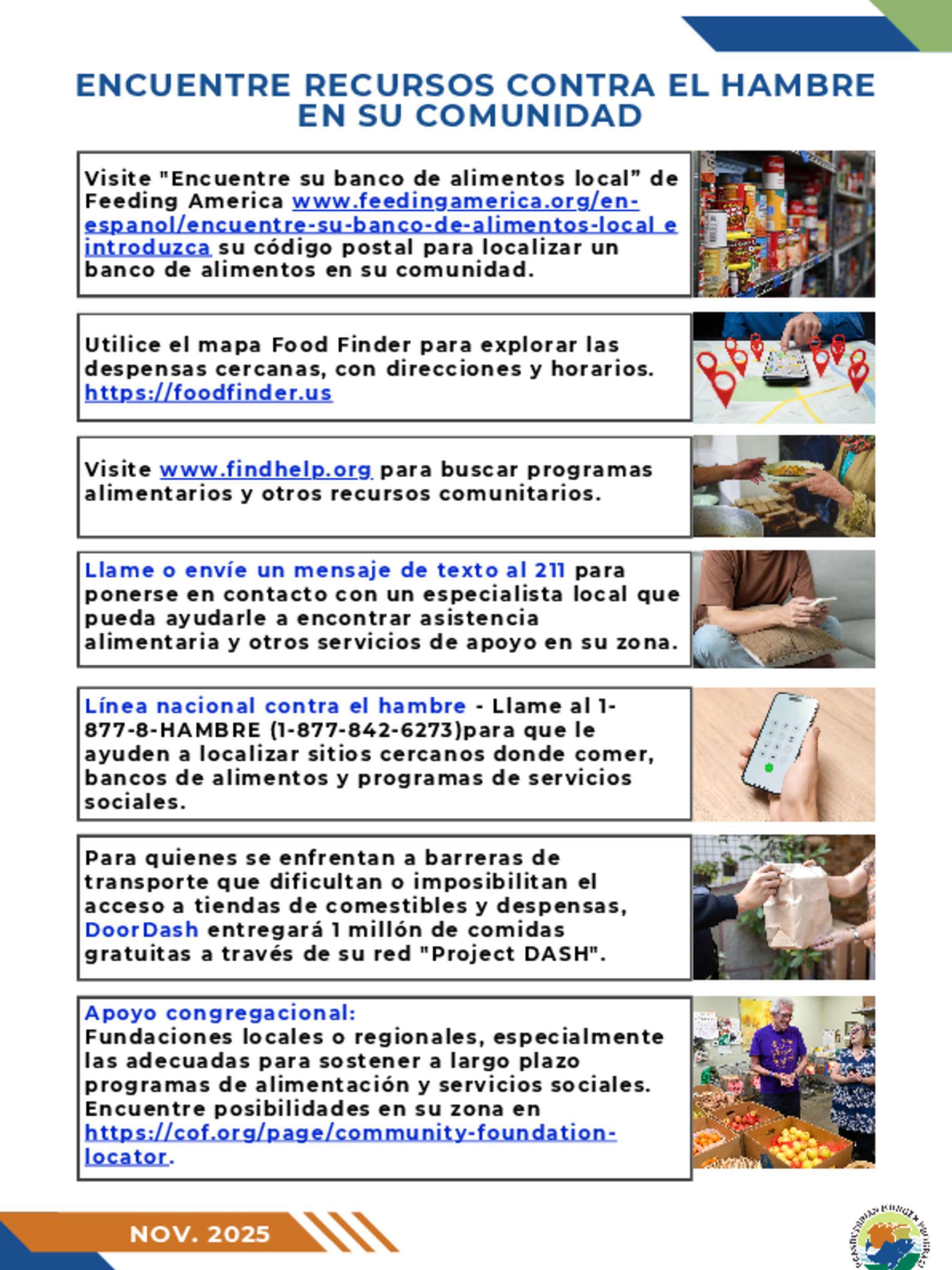 Formas de encontrar ayuda para las personas de tu comunidad que necesitan alimentos y otros recursos