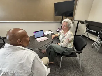 The Rev. Liz Wagner leads a workshop on church finances