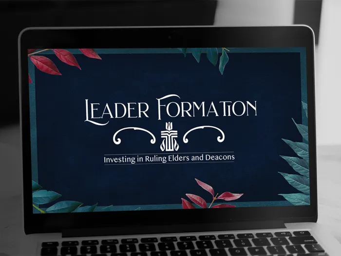 Computer with Leader Formation Title on Screen