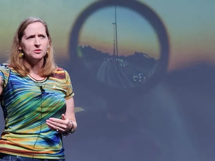 Rev. MaryAnn McKibben Dana speaks Tuesday