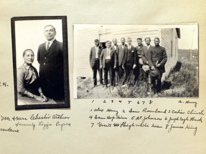 Page 75 of the scrapbook described in the article.