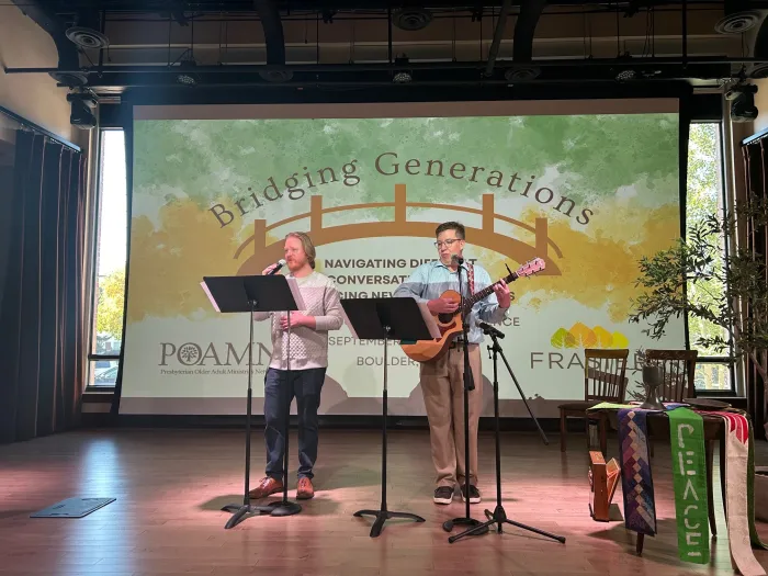 Brendan Schuster and the Rev. Bill Davis music