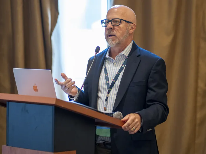 The Rev. Dr. Corey Nelson led a workshop at 2025 Stewardship Kaleidoscope in New Orleans (photo by Gregg Brekke).