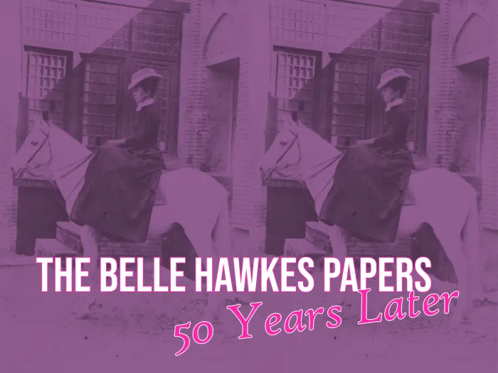 Belle Hawkes on her pet horse, thumbnail image