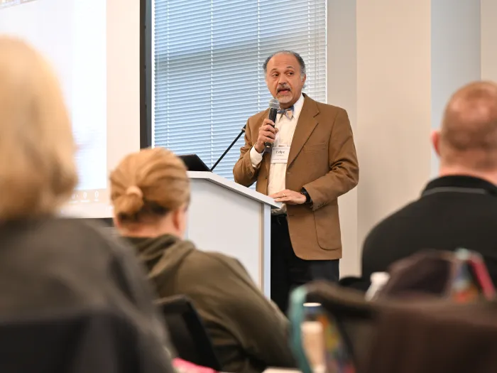 Rev. Dr. Felipe Martínez speaks to mid council leaders