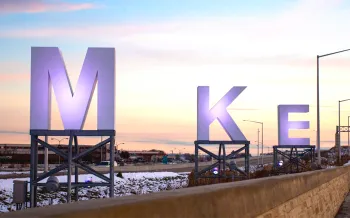 MKE Letters at Milwaukee's General Mitchell Airport. Courtesy of Visit Milwaukee