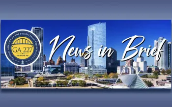 Decorative banner with GA News In Brief Header