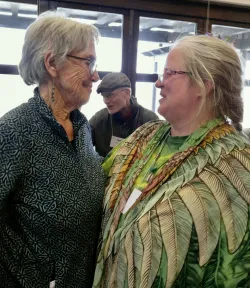 Joanna Macy and Martha Maud Bartlett at Ghost Ranch workshop