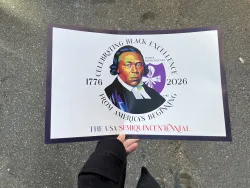 One of the commemorative materials printed specifically for the October 7 street renaming ceremony.