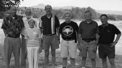 Previous chairpersons and directors of the Advisory Council on Church and Society reunite at Ghost Ranch, August 2002.